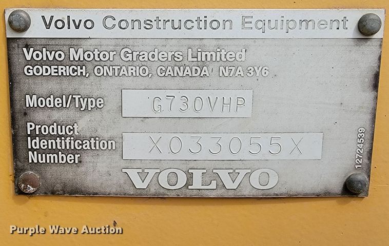image for item LV9529 2001  Volvo G730  motor grader