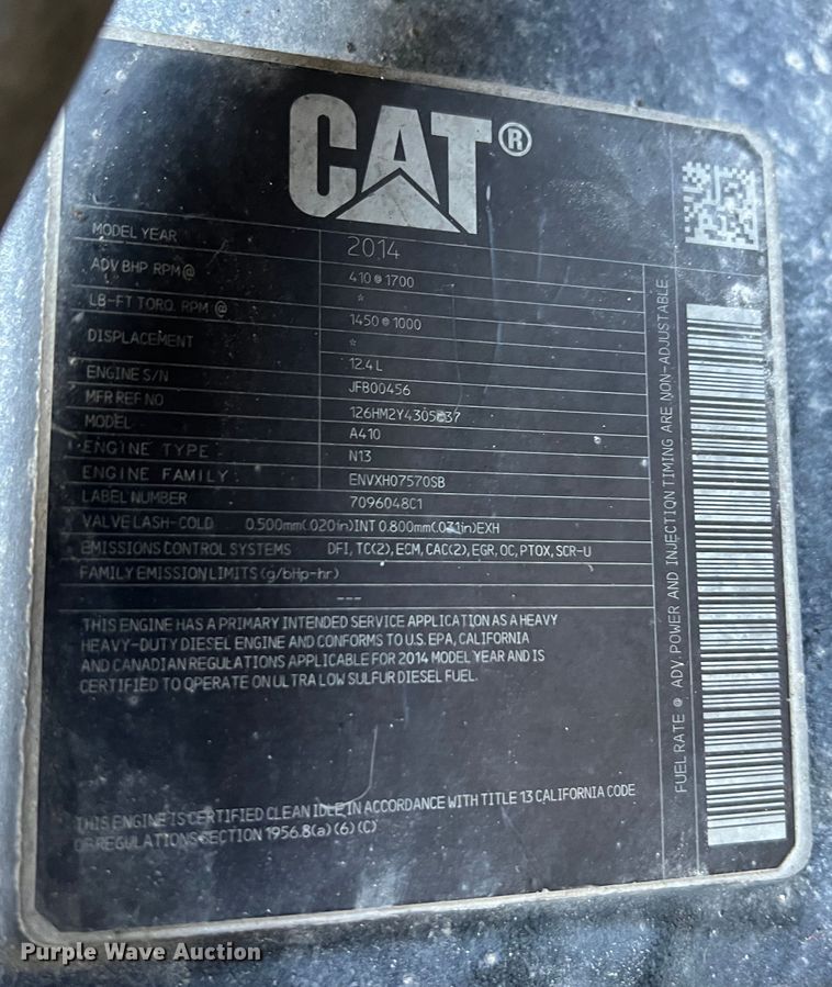 image for item MM9278 2015 Caterpillar CT660  dump truck