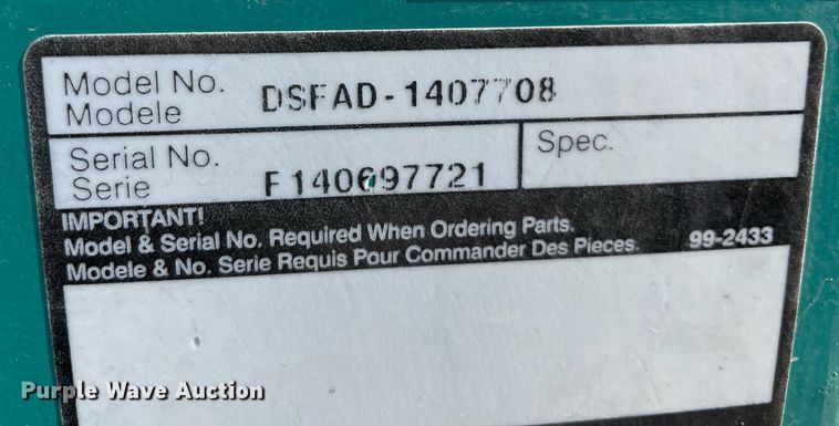image for item MM9496 Cummins DSFAD-1407708  generator