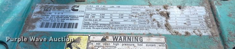 image for item MM9497 Cummins DSFAD-1422756  generator