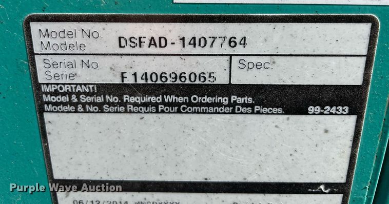 image for item MM9498 Cummins DSFAD-1407764  generator