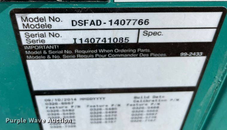 image for item MM9499 Cummins DSFAD-1407764  generator