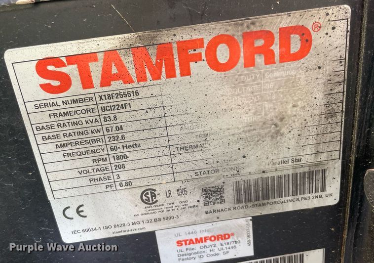 image for item MM9500 Stamford  generator