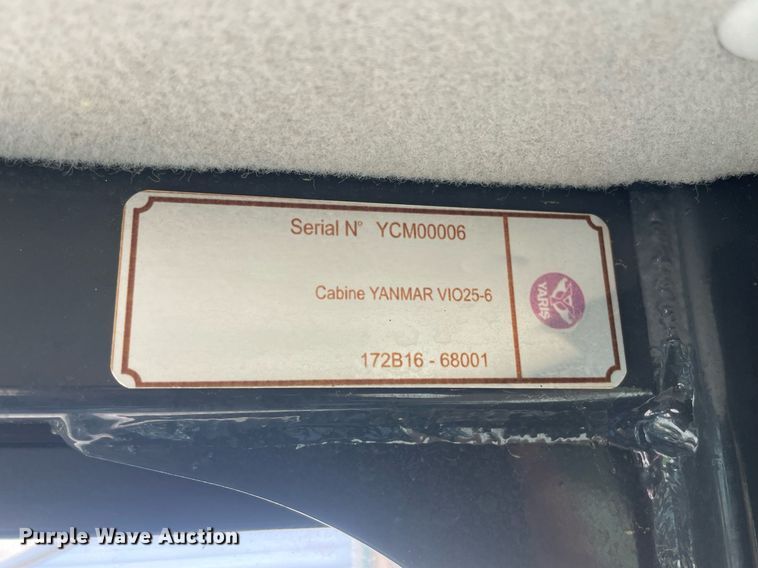 image for item MS9701 Yanmar VIO25-6A  mini excavator