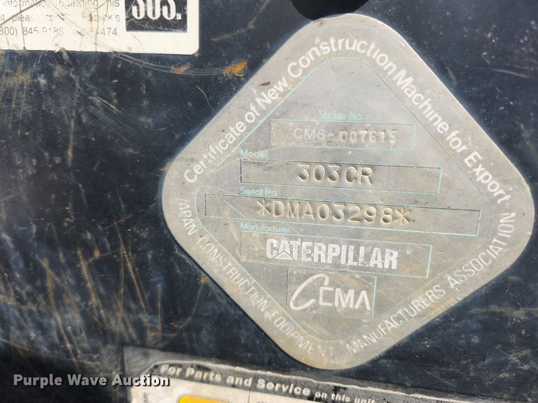 image for item MW9713 2005 Caterpillar 303CR  mini excavator