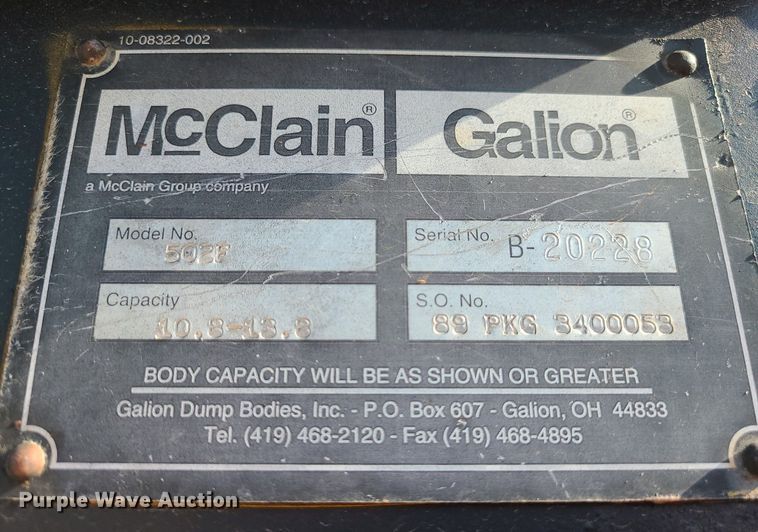 image for item MX9659 2002 International 4900  dump truck