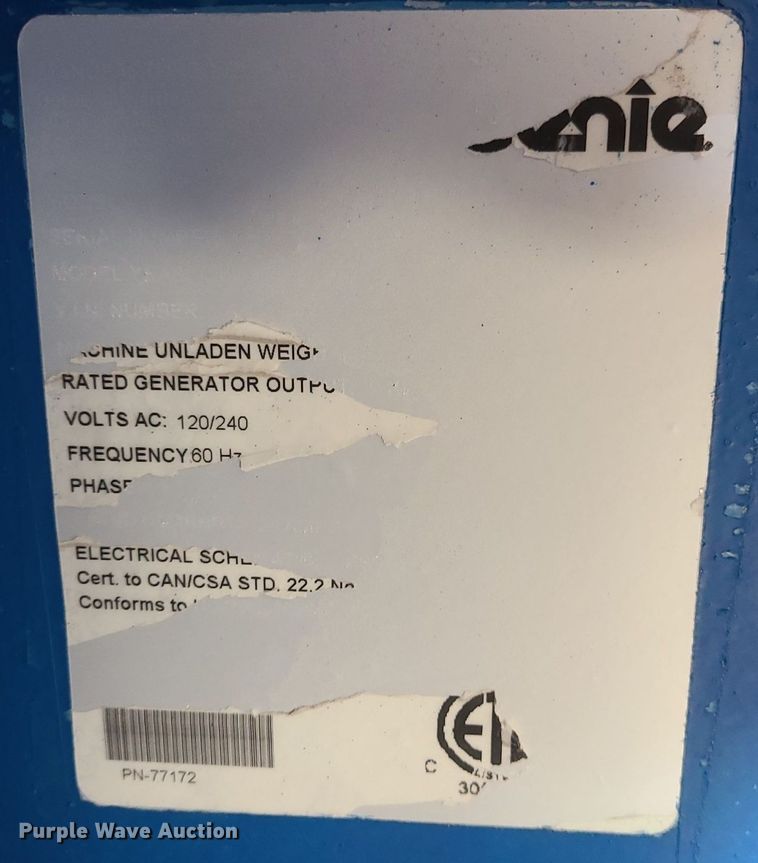 image for item MX9664 2004 Genie TML-4000N  light plant