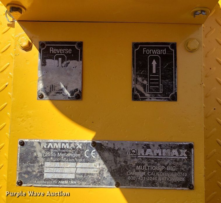 image for item MX9668 2006 Rammax P35K2B  single drum vibratory roller