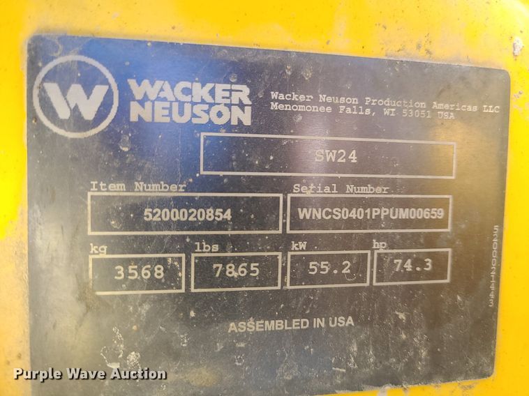 image for item MX9726 Wacker Neuson SW24  skid steer loader