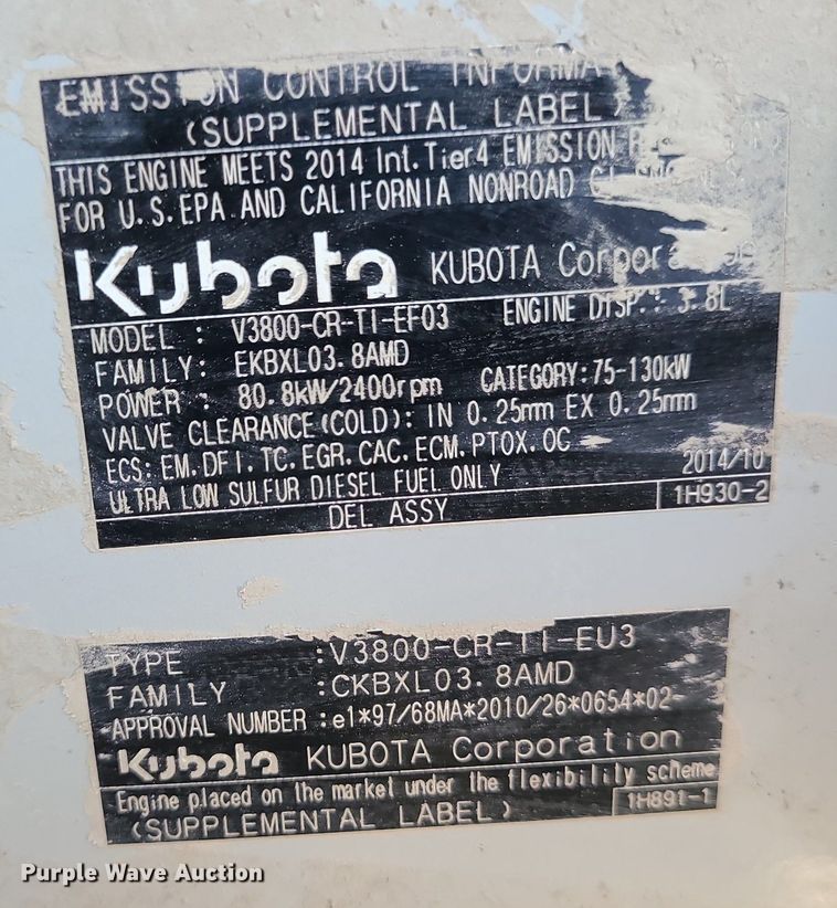 image for item MX9740 2015 Takeuchi TL12  tracked skid steer loader