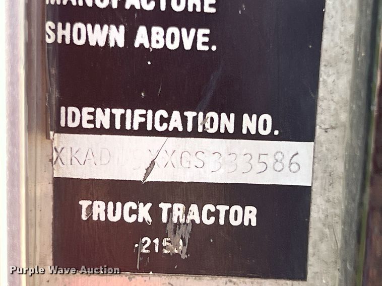 image for item MY9753 1986 Kenworth T660  dump truck