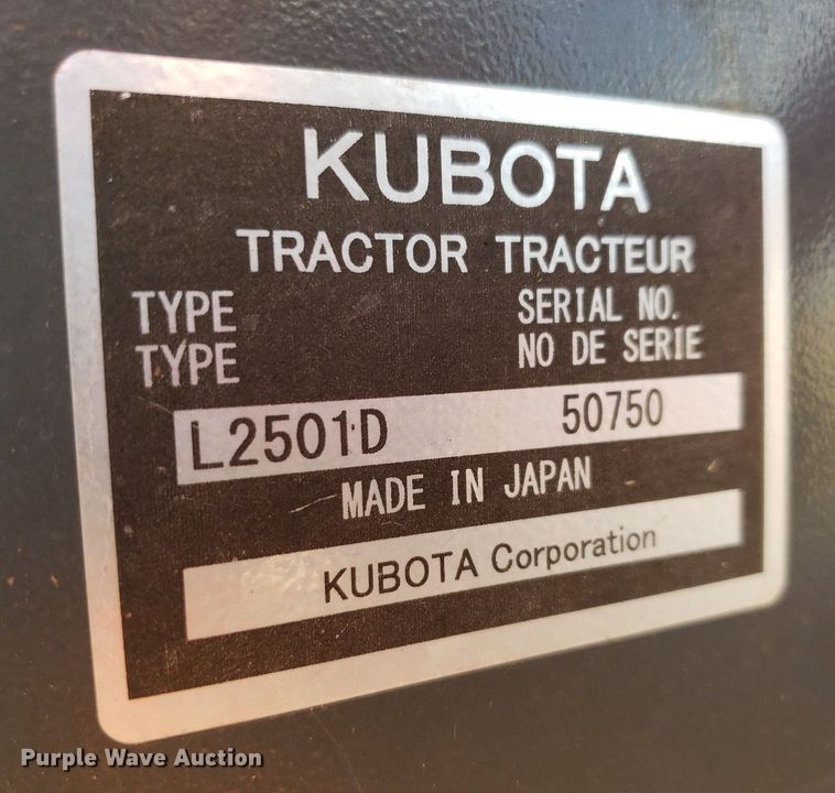 image for item DQ0545 Kubota L2501  MFWD tractor