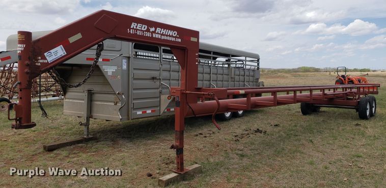 image for item DQ0551 Red Rhino  hay bale trailer