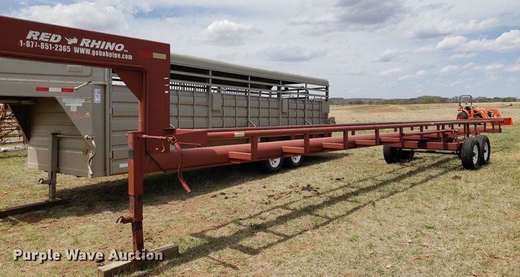image for item DQ0551 Red Rhino  hay bale trailer