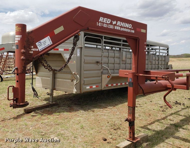 image for item DQ0551 Red Rhino  hay bale trailer