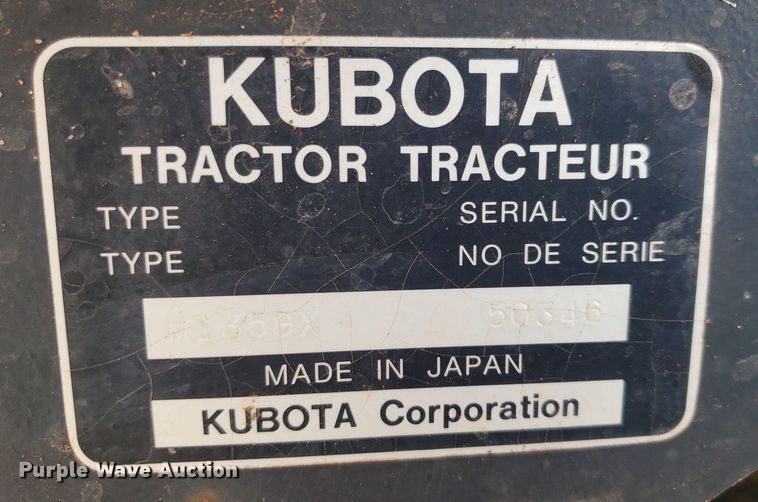 image for item DQ0557 Kubota M135GX  MFWD tractor