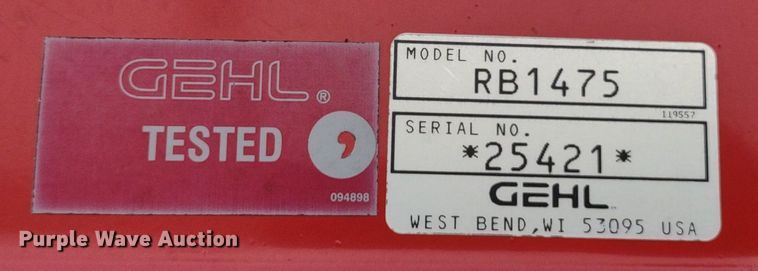 image for item DQ1716 Gehl RB1475  round baler