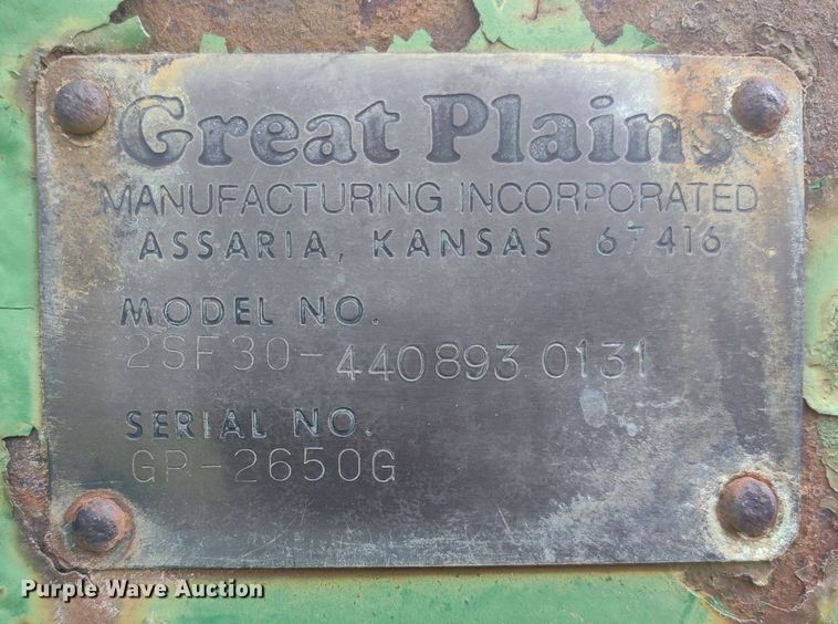 image for item DQ1718 Great Plains 2SF30-4408930131  grain drill