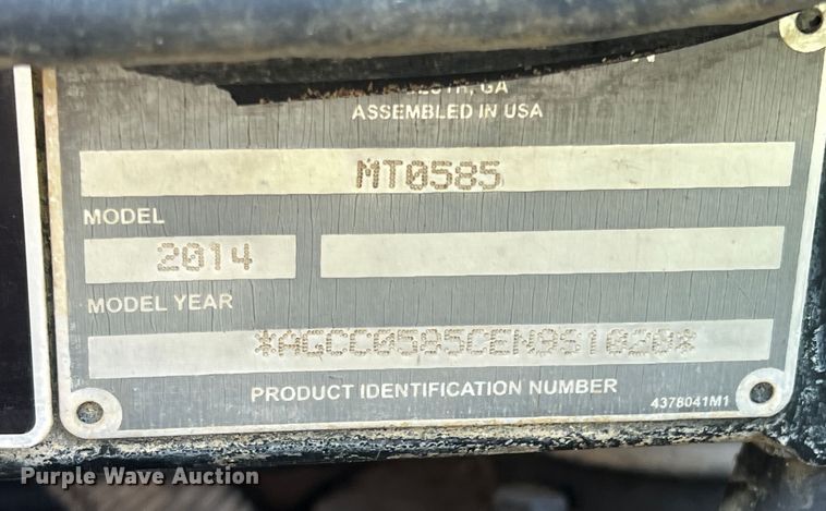 image for item DR5575 2014 Challenger MT585D  MFWD tractor