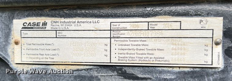 image for item DR5583 2016 Case IH Magnum 250  MFWD tractor