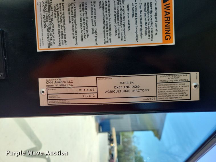 image for item JO9101 2008 Case IH DX60  MFWD tractor