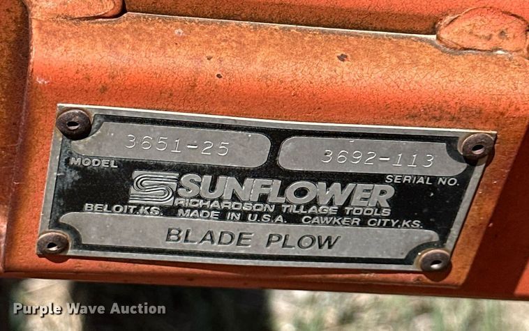 image for item KX9033 Sunflower  sweep plow