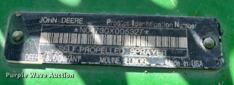 image for item LA9936 2009 John Deere 4730  sprayer
