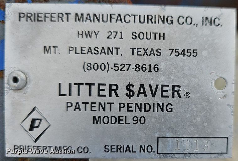 image for item LW9598 Priefert Litter Saver  rototiller