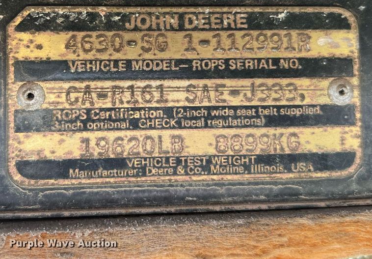 image for item MF9926 1977 John Deere 4630  tractor