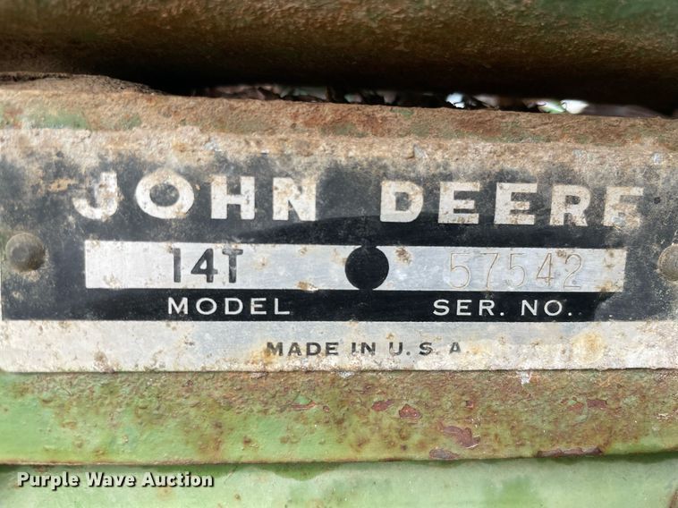 image for item MS9680 John Deere 14T  small square baler