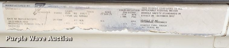 image for item DO4382 2013 International DuraStar 4300  truck cab and chassis