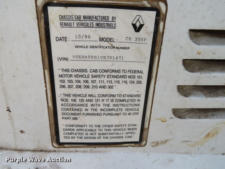 image for item DR0165 1997 Mack CS300P  dump truck