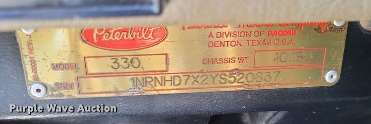 image for item LR9227 2000 Peterbilt 330  dump truck