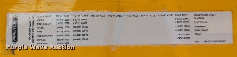 image for item MN9961 2018 Freightliner Cascadia 125  semi truck