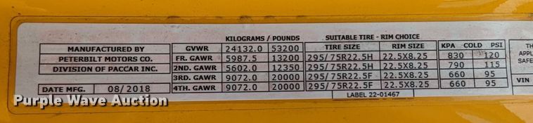 image for item MN9963 2019 Peterbilt 579  semi truck