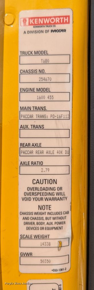 image for item MN9977 2019 Kenworth T680  semi truck