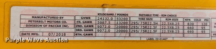 image for item MN9979 2019 Peterbilt 579  semi truck