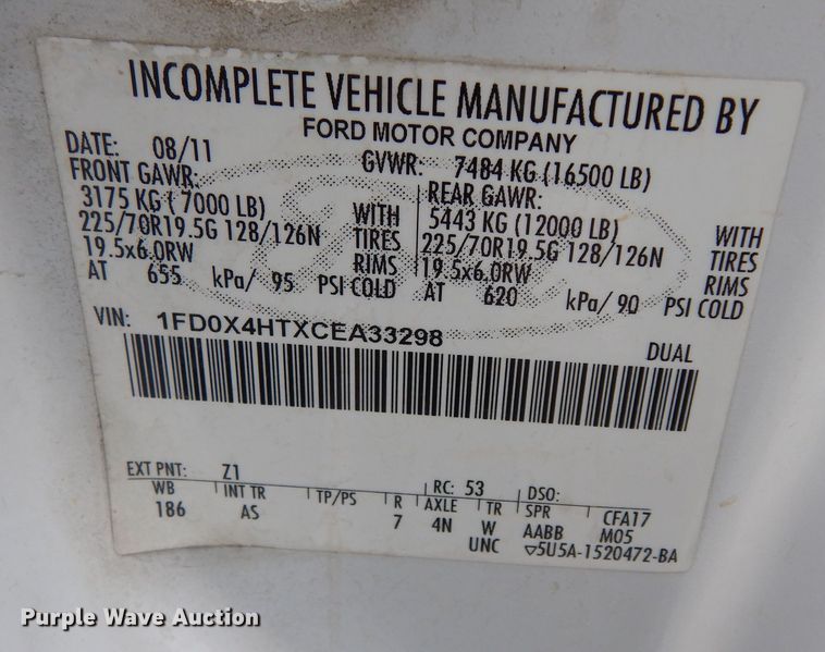 image for item DK1793 2012 Ford F450 Super Duty XL  SuperCab flatbed truck