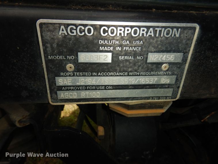 image for item DK1840 2005 AGCO RT100  MFWD tractor