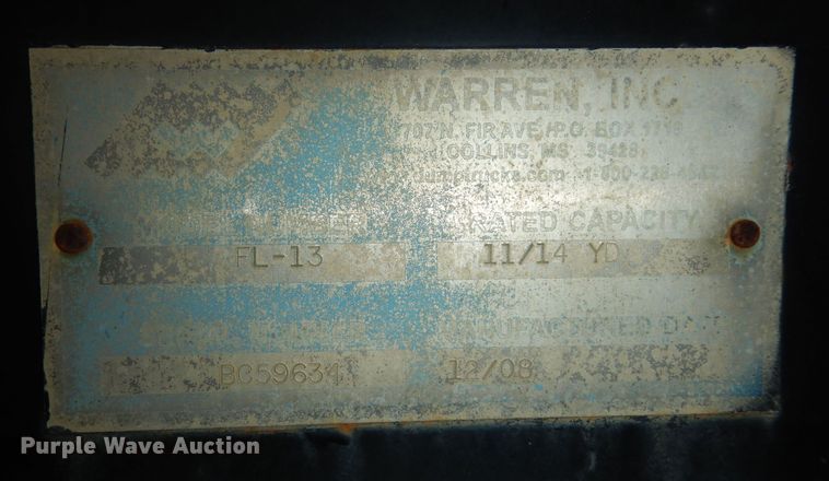 image for item DK1843 2009 Neville FL13  end dump pup trailer