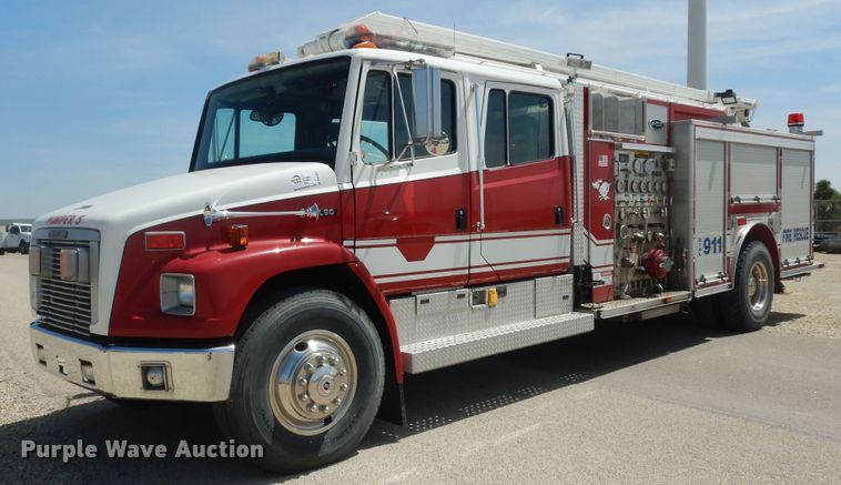 image for item DK1852 1995 Freightliner FL80  pumper fire truck