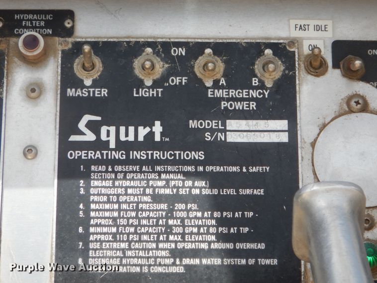 image for item DK1852 1995 Freightliner FL80  pumper fire truck