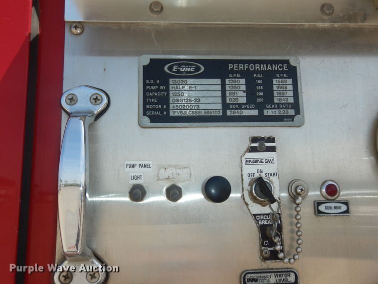 image for item DK1852 1995 Freightliner FL80  pumper fire truck