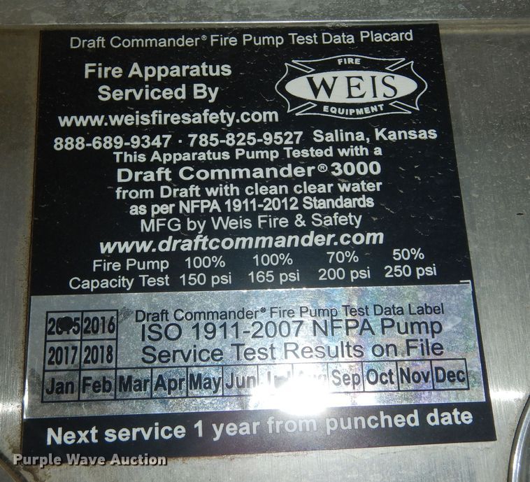 image for item DK1852 1995 Freightliner FL80  pumper fire truck