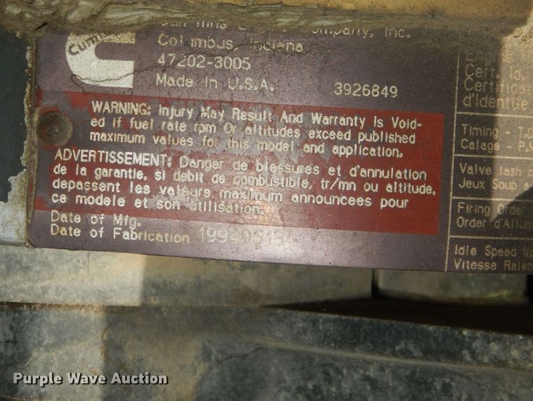 image for item DK1852 1995 Freightliner FL80  pumper fire truck