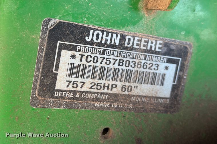 image for item DN4597 John Deere ZTrak 757  ZTR lawn mower