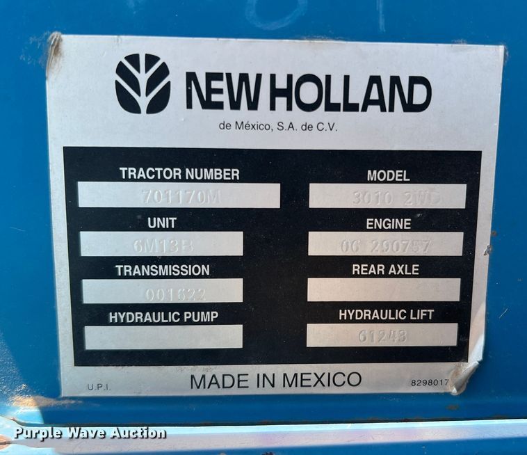 image for item DN4615 New Holland 3010  tractor