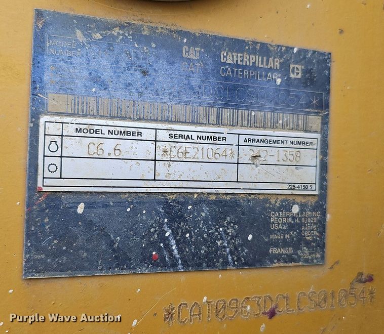 image for item DO4311 2009 Caterpillar 963D  track loader