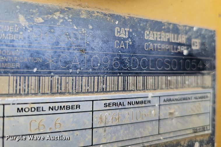 image for item DO4311 2009 Caterpillar 963D  track loader