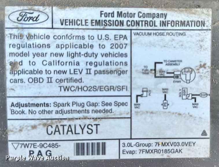 image for item DO4949 2007 Ford Taurus